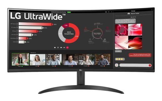 LG 34" Lankstus/21 : 9 Panelė VA 3440x1440 21:9 100 Hz 5 ms Pasvirimas 34WR50QK-B LCD Monitorius