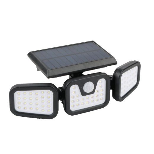 Forever Light SUNARI päikesepaneeliga lamp LED / FLS-03 74*SMD PIR / 8W / 600lm / 6000K / 2400mAh / Li-Ion