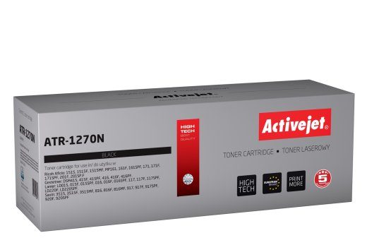Activejet ATR-1270N toner (asendus Ricoh 1270D 888261 jaoks; Supreme; 7000 lehte; must)