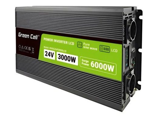Green Cell DC-AC inverter välis (must)