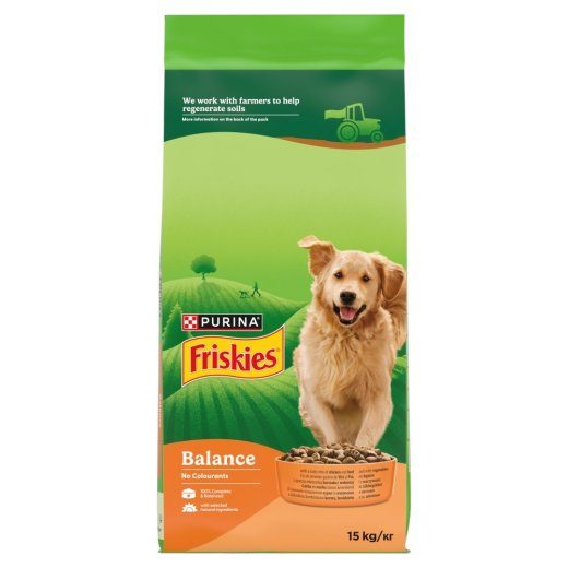 PURINA Friskies Balance Kanaliha veega ja köögiviljadega - kuiv koera toit - 15kg