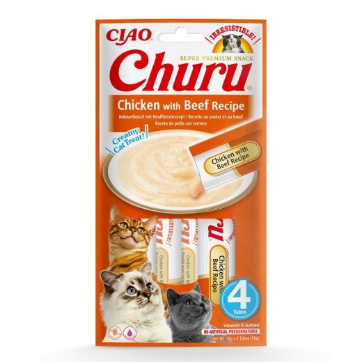 INABA Churu kana ja veiseliha retsept kassatoidud - 4x14 g