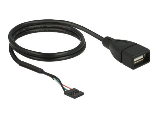Delock USB kaabel 15cm must