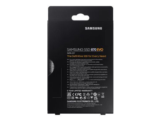 SAMSUNG SSD 870 EVO 250GB SATA III 2.5colnas 560MB/s skaitymas 530MB/s rašymas