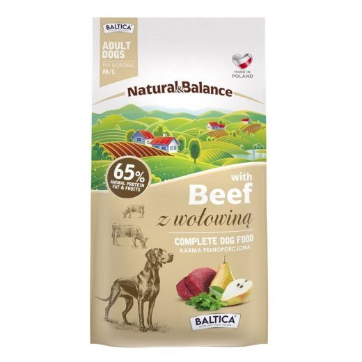 BALTICA Natural & Balance Veeliha M/L – kuiv koeratoit – 3kg