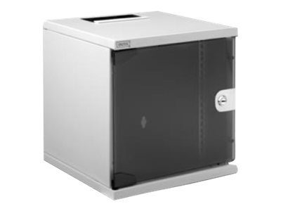 Digitus 6U seinamontaaži kabiin DN-10-05U-1 Ohutusklassi hinnang IP20; 200° ukseava; Lukutav ohutussali klaasist uks; 254 mm (10") profiiliga