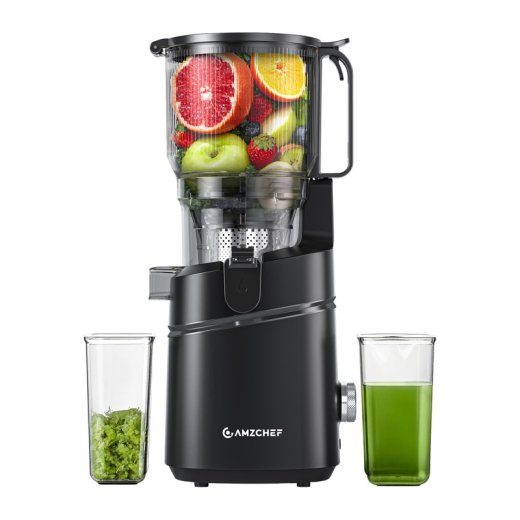 AMZCHEF SJ-036CBK lėtas sulčiaspaudė (juodas)