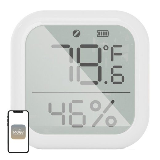 MOES ZSS-KB-TH-LF-C ZigBee LCD temperatuuri ja niiskuse andur