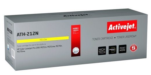 Activejet ATH-212N Toner (asendus HP 131A CF212A-le, Canon CRG-731Y-le; Supreme; 1800 lehte; kollane)