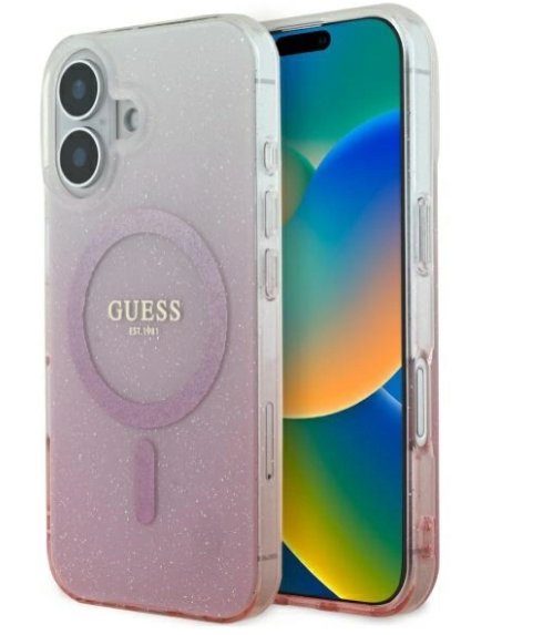 Guess IML Glitter Gradient MagSafe Tagumise Korpuse Apple iPhone 16 jaoks