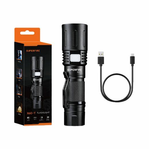 Taskulamp Superfire X60-T, 1500lm, USB