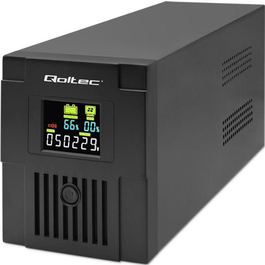 Qoltec 53770 uninterruptible power supply (UPS) Line-Interactive 1.5 kVA 900 W 2 AC outlets