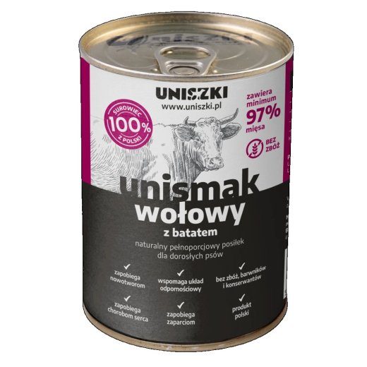 UNISZKI UNIsmak beef with sweet potato - niiske koeratoit - 400g