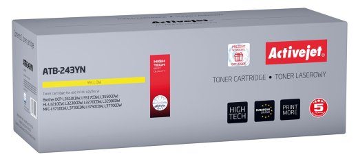 Activejet ATB-243YN Taimer (asendus Brother TN-243Y jaoks; Supreme; 1000 lehekülge; kollane)