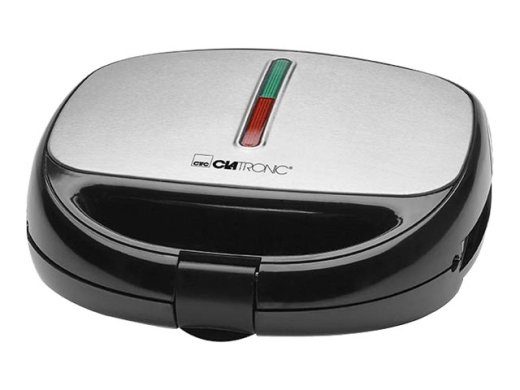 Clatronic ST/WA 3670 Toaster/Waffle Maker/Grill Black/Stainless Steel