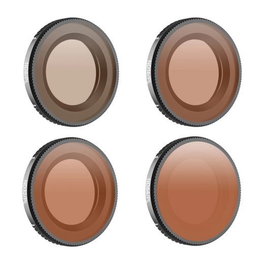 4 tüümansambel Sunnylife ND8/PL + ND16/PL + ND32/PL + ND64/PL filtreid Osmo Nano jaoks