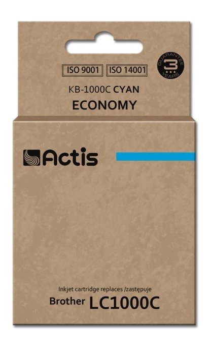 Actis KB-1000C tindid (asendus Brother LC1000C/LC970C jaoks; Standardne; 36 ml; tsüaan)