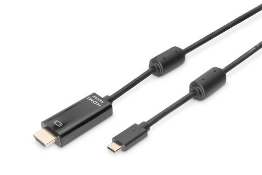 Digitus USB Type-C adapterikaabel, Type-C kuni HDMI A M/M, 2.0m, 4K/60Hz, 18GB, bl, kuld Digitus USB Type-C adapterikaabel AK-300330-020-S USB-C ku...