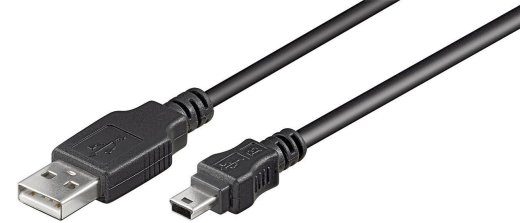 Goobay 50767 USB 2.0 kiirkaabl, must, 1,8 m Goobay USB-A kuni mini-USB
