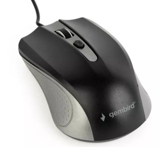 Gembird MUS-4B-01- optinis pelėtas USB Spacegrey/Juodas