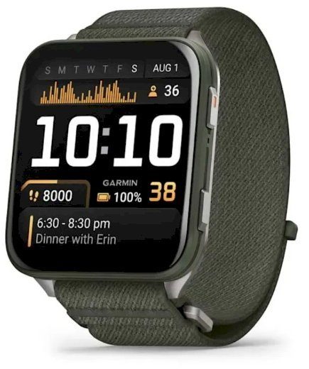 Garmin Venu X1 5,08 cm (2") AMOLED Digital 448 x 486 pikselių jutiklinis ekranas Pilkas Wi-Fi GPS (pagal satitus)