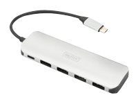 Digitus laadimiseks USB Type-C 4-portiline hub (USB 3.0) + PD