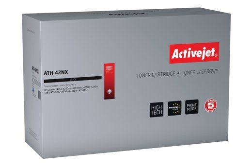 Activejet ATH-42NX Toner (asendus HP 42X Q5942X jaoks; Supreme; 20000 lehte; must)