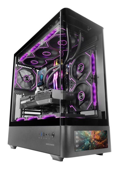 Mars Gaming MCLCDPRO computer case Midi Tower Czarny