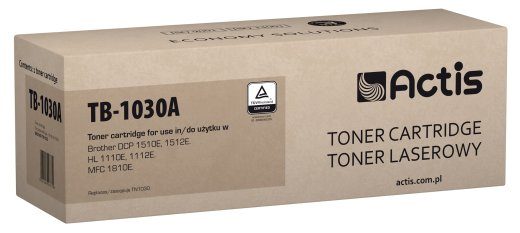 Actis TB-1030A Tooni (asendus Brother TN-1030; TN1030; Standard; 1000 lehekülge; must)