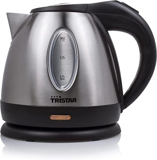 Tristar Kann Keetja WK-1323 Standard 1500 W 1,2 L Roostevaba teras 360° pöördalus alus Hõbe