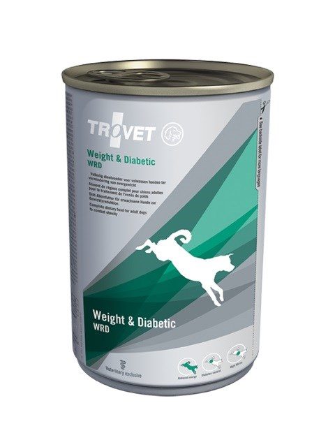 TROVET Kaalu- & Diabeedi WRD Kanaga - Määrdunud koeratoit - 400 g