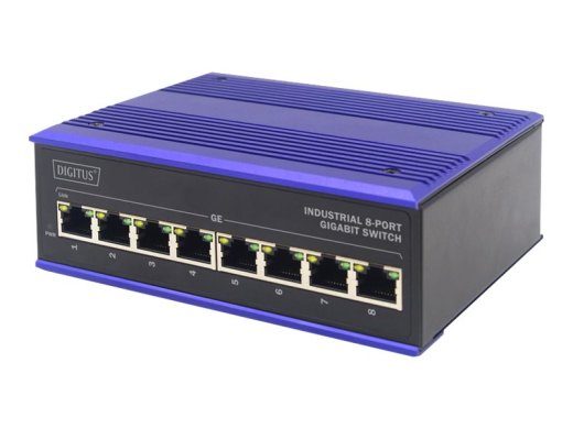 DIGITUS 8-Portiline Gigabit Tööstuslik Lüliti