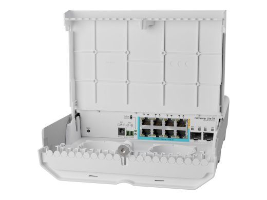 MikroTik netPower Lite 7R 8-portų Gigabit Reverse PoE perjungiklis