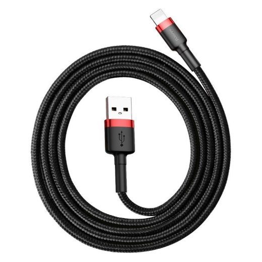 Baseus Cafule USB Lightning kaabel 2,4A 1m (punane+must)