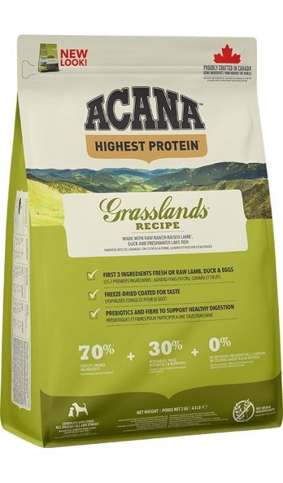 ACANA kõrgeima valgusisaldusega Grasslands - kuiv koeratoit - 2kg