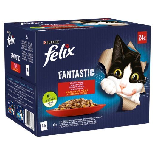 Felix Fantastic Country Flavors želees märgkassitoit - 24x 85g