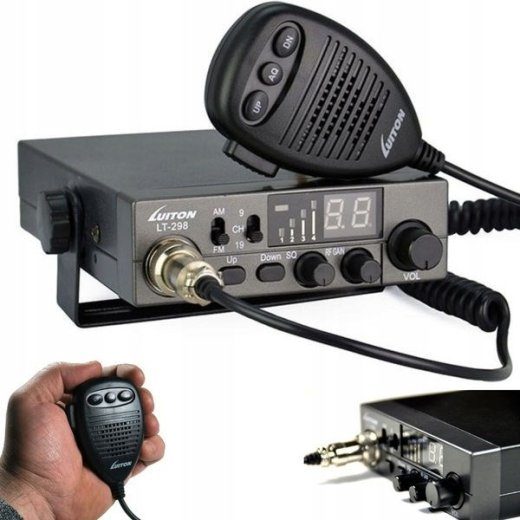 Luiton LT-298 ASQ AM/FM CB raadiosaateja sigarettisüüti jaoks Must