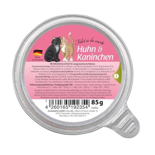 GRANATAPET Filet á la carte kana küülikuga - märgkassitoit - 85g