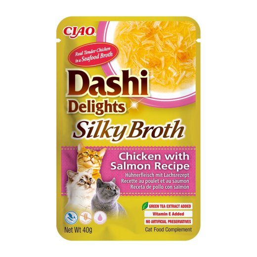 INABA CAT Dashi Delights Silky Broth Chicken with Salmon - kassilemmik - 40g
