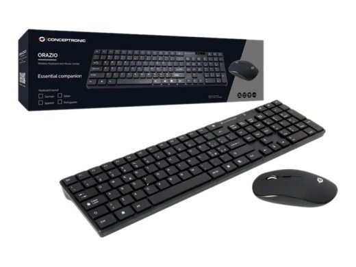 Conceptronic ORAZIO Juhtmevaar hiire ja klaviatuuri komplekt Hispaania