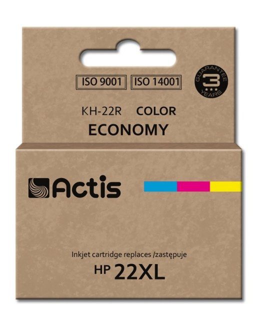 Actis KH-22R Tint (asendus HP 22XL C9352A jaoks; Standardne; 18 ml; värv: tsüaan, magenta, kollane)