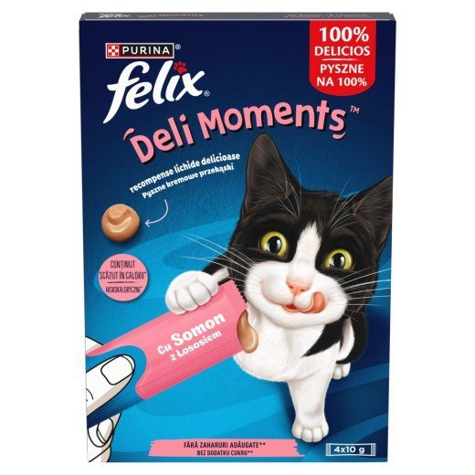 PURINA Felix Deli Moments Salmon - kassilemmikud - 4x10g