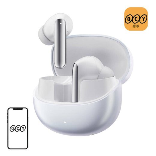 TWS QCY MeloBuds Pro HT08 ausinės, ANC (baltos)