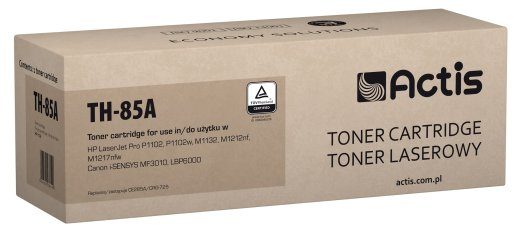 Actis TH-85A toneras (HP 85A CE285A, Canon CRG-725 pakeitimas; Standartas; 1600 puslapių; juodas)