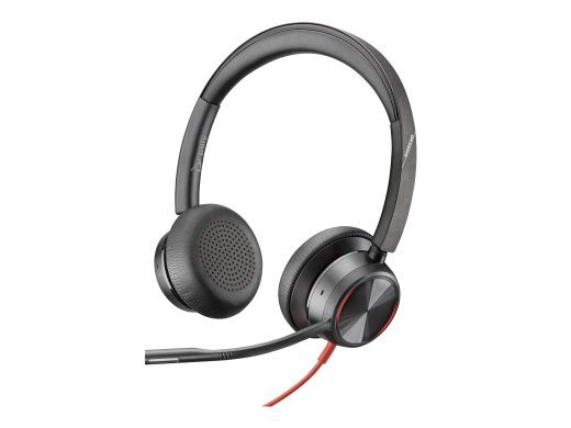 HP Poly Blackwire 8225 Juhtmega Kõrvaklapid Must