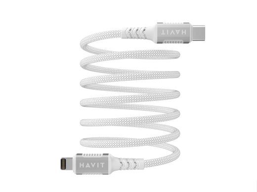 Havit CB6298 - Magnetiline USB tüüp C-Lightning kaabel, 1 m (valge)