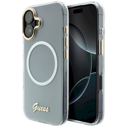 Üksus Guess IML Gradient Script Metal MagSafe iPhone 17 jaoks / valge
