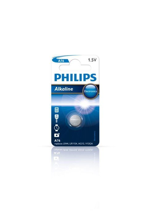 Philips A76/01B Alkaline Battery LR44 / LR1154