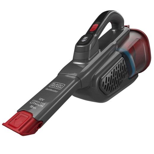 BLACK & DECKER dulkių siurblys BHHV315B-QW be laido veikiantis rankinis 12 V pilka/raudona
