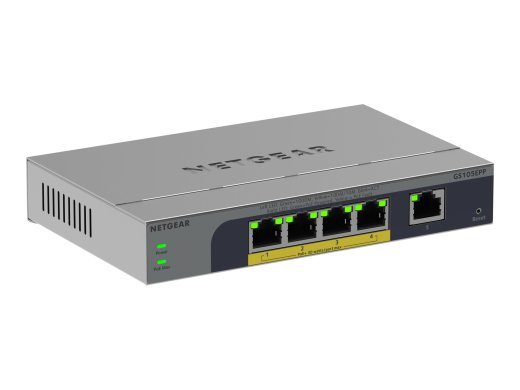 NETGEAR Easy Smart GS105EPP 5-Portiline Gigabit Ethernet PoE+ Lülitus